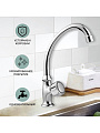 Смеситель для кухни, Gota Rocio, Orio, с кран-буксой, для одного типа воды, хром, 340010-GOTA