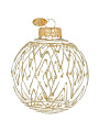 Елочный шар Золотое плетение, 8.5 см, стекло, КУ-80-244145