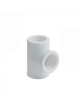 Тройник полипропилен, d25 мм, 90 °, белый, РосТурПласт