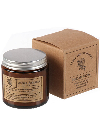 Свеча ароматическая, 6.5х6.6 см, в банке, в ассортименте, Бамбук, воск, А030144