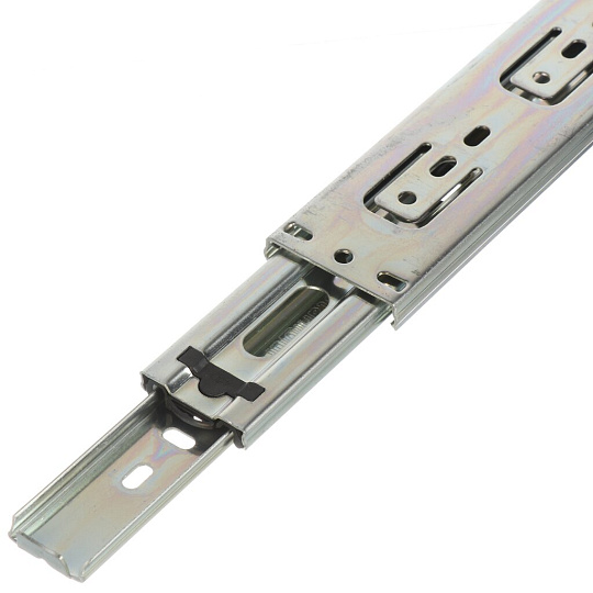 Направляющая шариковая с доводчиком 16", 400х45 мм, 2 шт, хром, StahlBuro, 16337