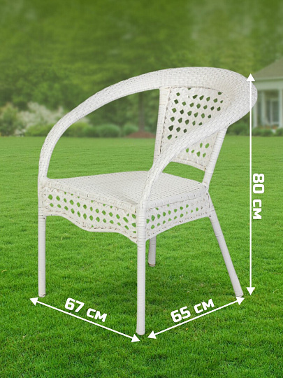 Мебель садовая Кения, стол, 60х60х58 см, 2 кресла, 120 кг, 65х67х80 см, C010144