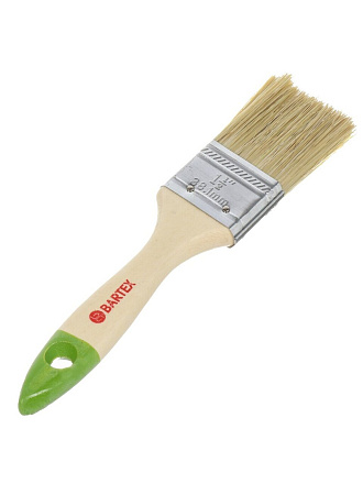 Кисть плоская, Bartex, Стандарт, 38 мм, 1 1/2 '', рукоятка дерево, 1117115