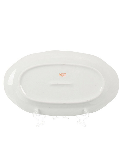 Блюдо фарфор, для хлеба, фигурное, 15.9х27х9 см, Надежда Гуси, Добрушский фарфоровый завод, 9С1655/1Ф34