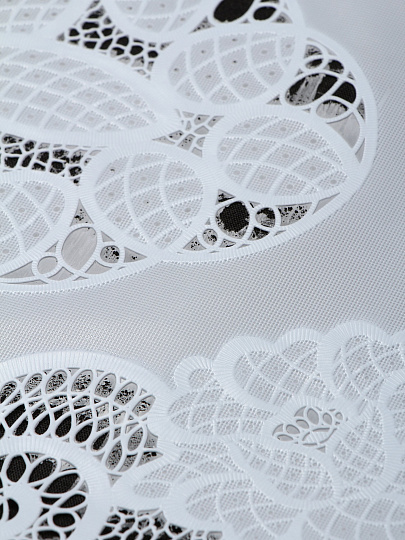 Салфетка для стола ПВХ, 30х46 см, овал, Grace, Лейс, бел, LO-1009U