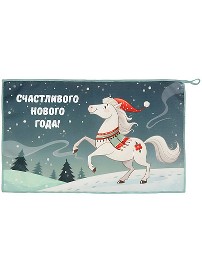 Полотенце кухонное махровое, 30х50 см, 250 г/м2, 100% полиэстер, Символ Года, Китай