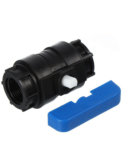 ПНД кран 1&quot;-1&quot;, внутренняя/внутренняя, шаровой, Valfex, 1210120100100