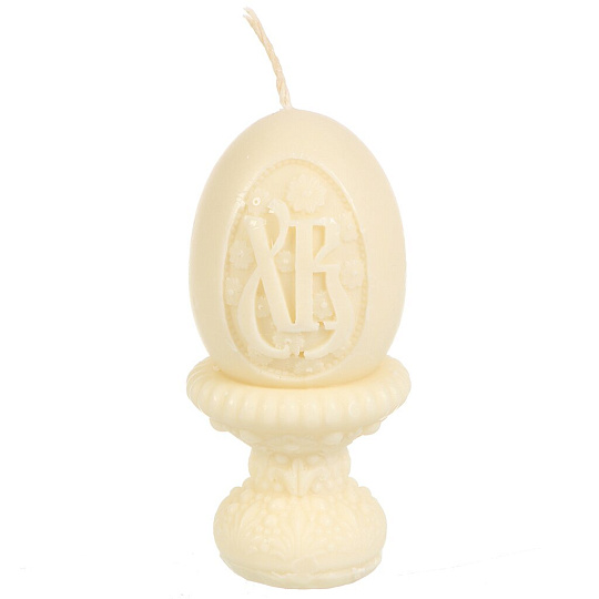 Свеча декоративная, 8.5х5 см, в ассортименте, Яйцо на подставке ХВ, 501083