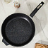 Сковорода алюминий, 30 см, антипригарное покрытие, Мечта, Гранит black, с30802, с крышкой - фото 2