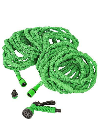 Шланг поливочный растягивающийся, 16.6-50 м, Grandy, латекс, зеленый