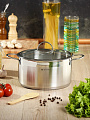 Кастрюля нержавеющая сталь, 5.8 л, крышка стекло, Daniks, Бонн, GS-01319-24CA, индукция - фото 8
