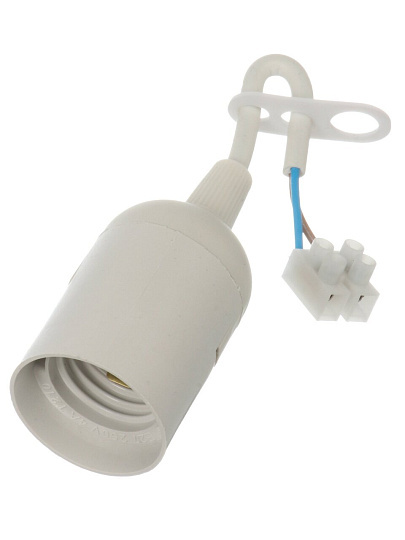 Патрон Е27, подвесной, UNIVersal, термопластик, с клеммной колодкой, 4А, 250В, белый