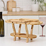Столик для вина бамбук, 45х20х23.5 см, овальная, с менажницей, Катунь, КТ-СТ-08 - фото 5
