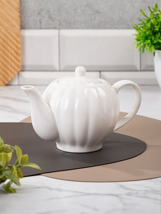 Чайник керамика, 0.9 л, Зефир, Y4-9055, белый