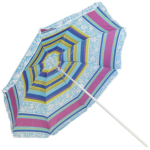 Зонт пляжный 200 см, с наклоном, 8 спиц, металл, Полосы орнамент, LY200-1(239-4AA)