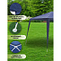 Тент-шатер синий, 2.4х2.4х2.4 м, четырехугольный, с толщиной трубы 0.6 мм, Green Days - фото 10
