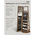 Полка-стеллаж ДСП+сталь, 54.5х54.5х162 см, с зеркалом, коричневый, Songmics, Лофт, JJC007X01 - фото 4