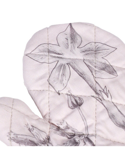 Прихватка-варежка 26х18 см, 100% хлопок, бежевая, Libelula