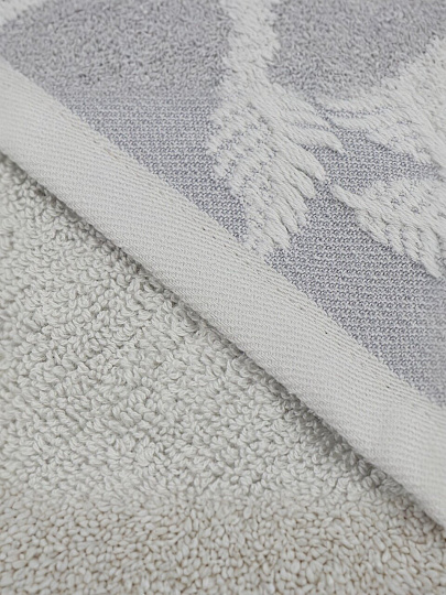 Полотенце банное 70х140 см, 100% хлопок, 500 г/м2, Перо, Barkas, серое, Узбекистан