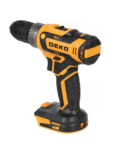 Дрель-шуруповерт аккумуляторный, Deko, DKCD20FU-Li, 20 В, быстрозажимной патрон, без ЗУ и АКБ, коробка, 063-4454