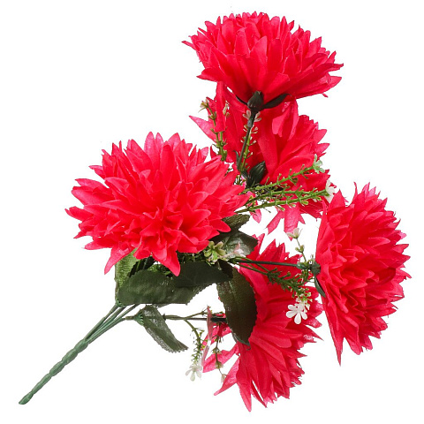 Цветок искусственный декоративный Георгина, пасхальный, 38 см, красный, Y6-10352