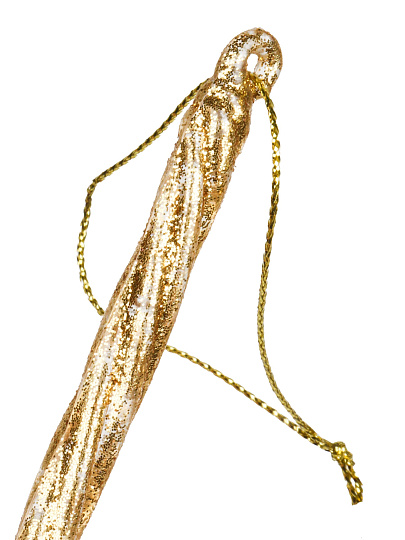 Набор елочных украшений Сосулька, 8 шт, золотой, 18 см, Y4-8493