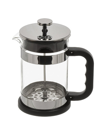Френч-пресс 0.8 л, стекло, нержавеющая сталь, Mallony, Complimento, 107628