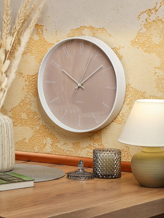 Часы настенные, кварцевые, 30 см, тихий ход, круглые, полимер, Y4-6874