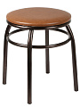 Табурет 380х380х450 мм, коричневый, сиденье круглое, Мега