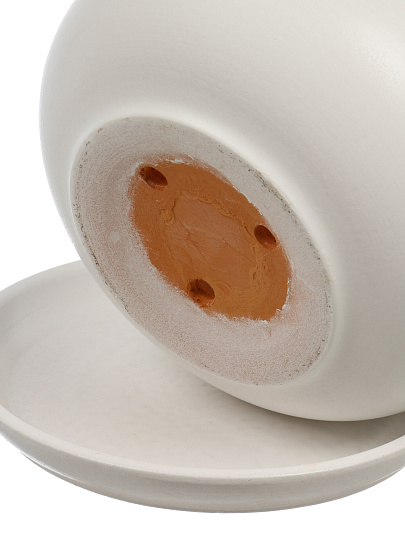 Горшок керамика, 1.6 л, цилиндр, белый, Айскрим №3, 339-440