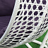 Подвесное кресло Кокон, 1-мест, 67х105х195 см, 120 кг, Green Days, Фреш, белое, ротанг, подушка фиолетовая, 1191 - фото 2