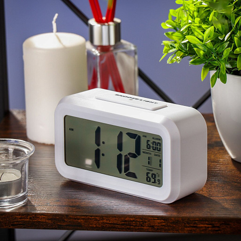 Часы-будильник настольные, 13.5х7.5 см, прямоугольные, пластик, в ассортименте, Электрон, Y4-5212