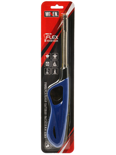 Зажигалка бытовая пьезо, Wisen, WB-3 HANDY FLEX, 34509