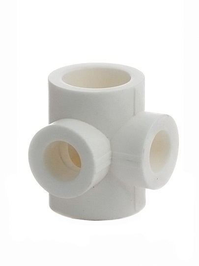 Крестовина 2-плоскостная, полипропилен, d32х20 мм, белая, Valfex