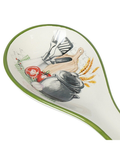 Подставка для ложки, доломит, фигурная, 24.7х9 см, Daniks, Comely