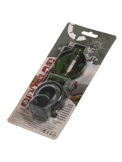 Компас складной Следопыт, 7х5.5х2.8 см, в металлическом корпусе, PF-TCP-07