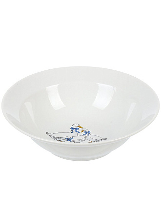 Миска фарфор, круглая, 5.5 см, 0.5 л, Гуси новые, Дулевский фарфор, 101892