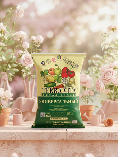 Грунт Живая земля, универсальный, 25 л, Terra Vita