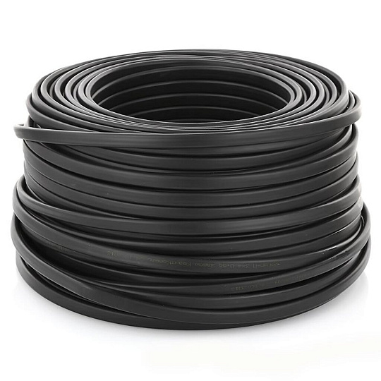 Кабель ВВГп нг LS (A), 4х2.5 мм², 100 м, силовой, негорючий, ГОСТ, черный, ККЗ