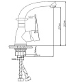 Смеситель для раковины, РМС, Export, короткий излив, с картриджем, хром, SL141-017F-2 - фото 2
