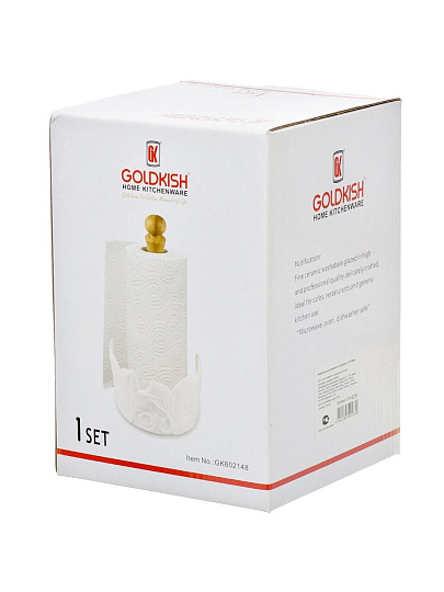 Держатель для бумажных полотенец, керамика, 14х14х26 см, Y4-6286