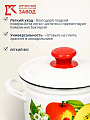 Кастрюля эмалированная сталь, 2 л, крышка сталь, белый с декором в асс, цилиндрическая, Керченский металлургический завод, 41704-102/6 - фото 6