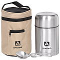 Термос из нержавеющей стали Арктика 301-750А с широким горлом, 0.75 л, с чехлом