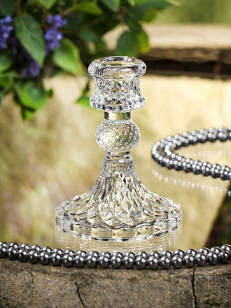 Подсвечник декоративный стекло, 1 свеча, 8х10 см, Y4-4873