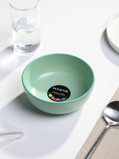 Салатник керамика, круглый, 15х5.6 см, Macarons, Domenik, DM7002, мятный