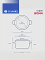 Кастрюля нержавеющая сталь, 3.4 л, крышка стекло, Daniks, Бонн, GS-01319-20CA, индукция - фото 3