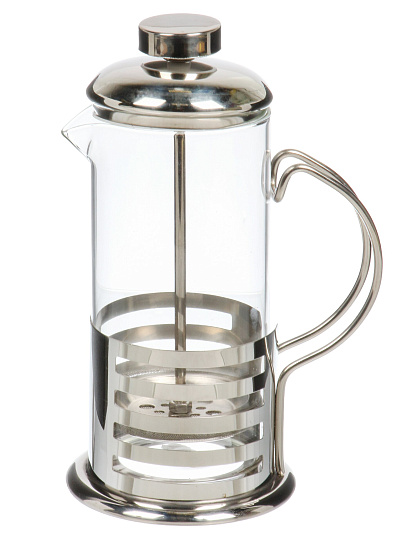 Френч-пресс 350 мл, стекло, нержавеющая сталь, Primo, 007221