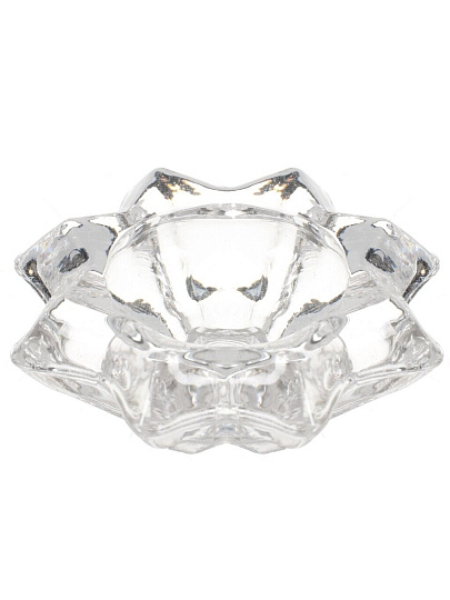 Подсвечник декоративный стекло, 1 свеча, 10х3 см, Y4-4900