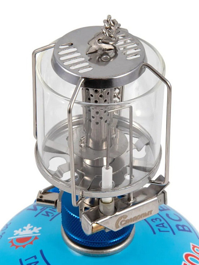 Лампа газовая, портитивная, пьезо, стекло, 60х60х110 мм, Следопыт, Светлячок, PF-GLP-S01
