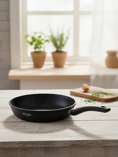 Сковорода литой алюминий, 26 см, антипригарное покрытие, Нева Металл Посуда, Titan Space, индукция, 918126i